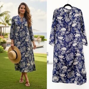 Morgan Taylor Intimates Blue Satiny Maxi Dress